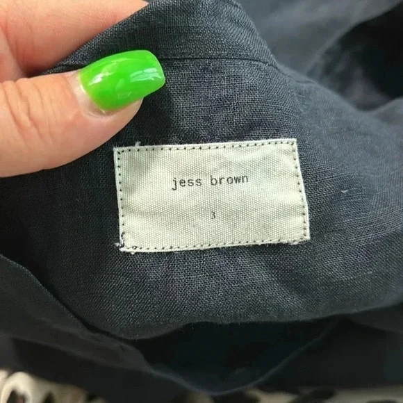 Jess brown Atelier Tunic in black linen - Picture 3 of 3